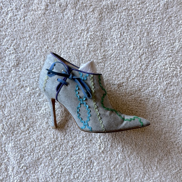 Manolo Blahnik Grey ankle booties - Picture 4 of 4